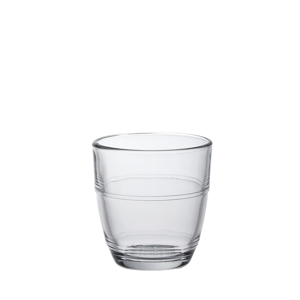Le Gigogne. Clear Glass Coffee Cup. Tasse à café en verre transparent.