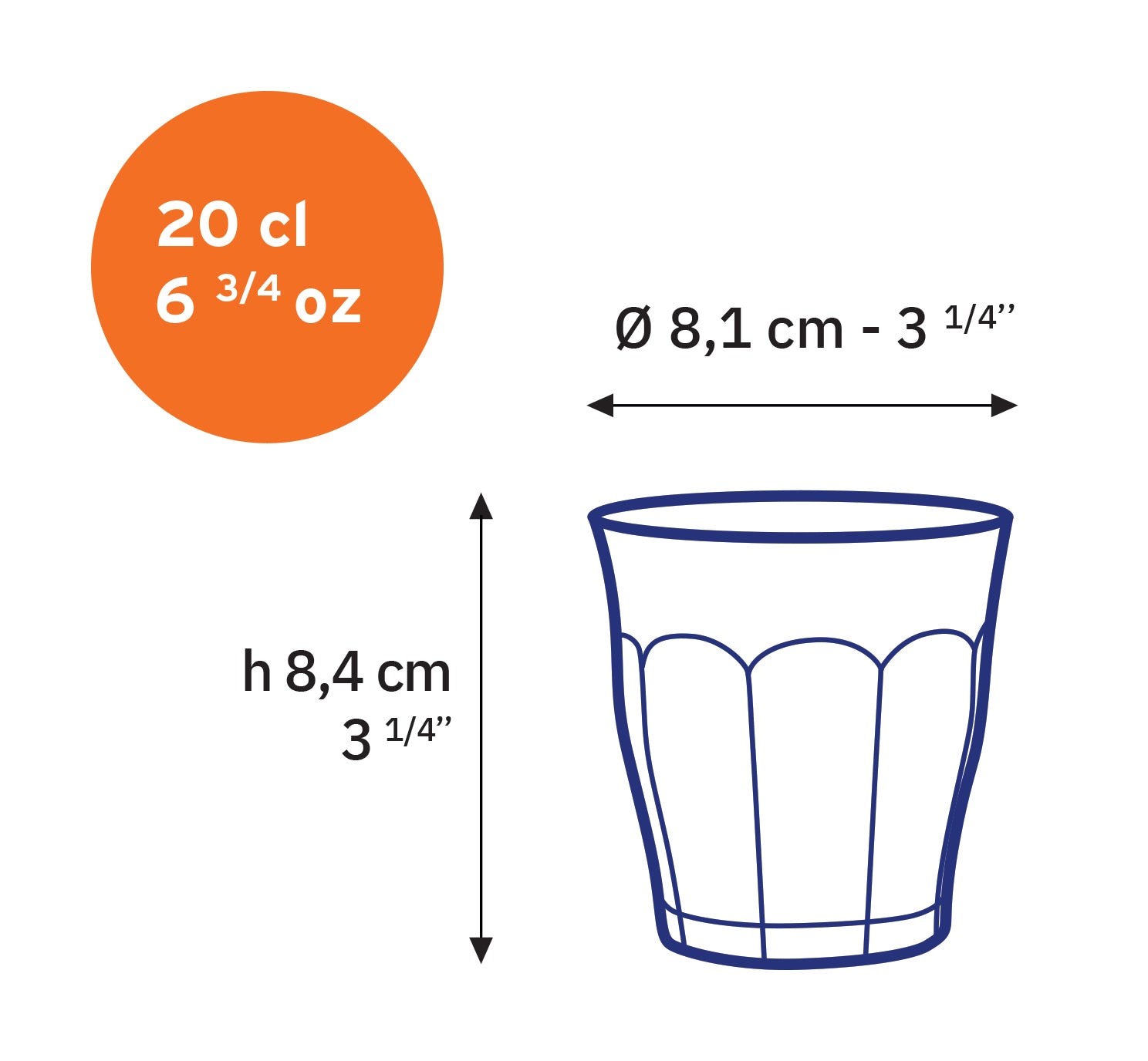 Le Picardie®  Clear Tumblers (Set of 6)