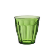 Duralex Le Picardie®  Short Cocktail Glass (Set of 6) Duralex Le Picardie. Green short glass tumbler with beveled edges. Un tumbler court en verre vert avec des bords biseautés.