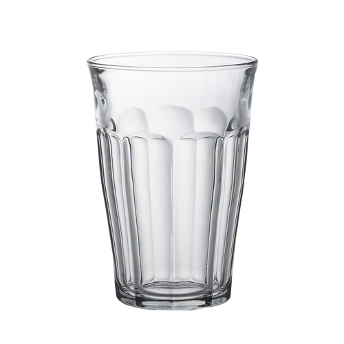 Duralex Le Picardie. Clear Glass Tumbler. Le verre en verre transparent.