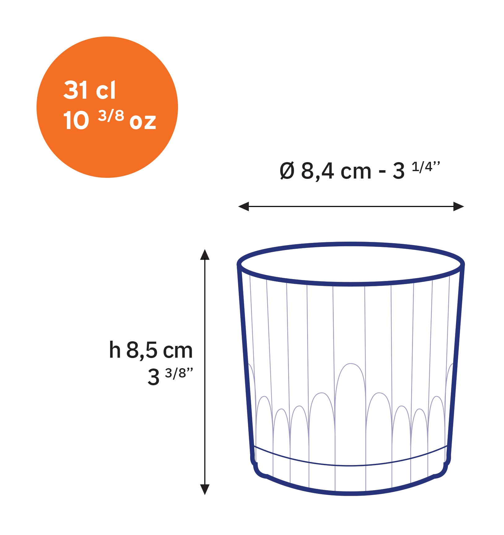 Verre à whisky Manhattan (Lot de 6)