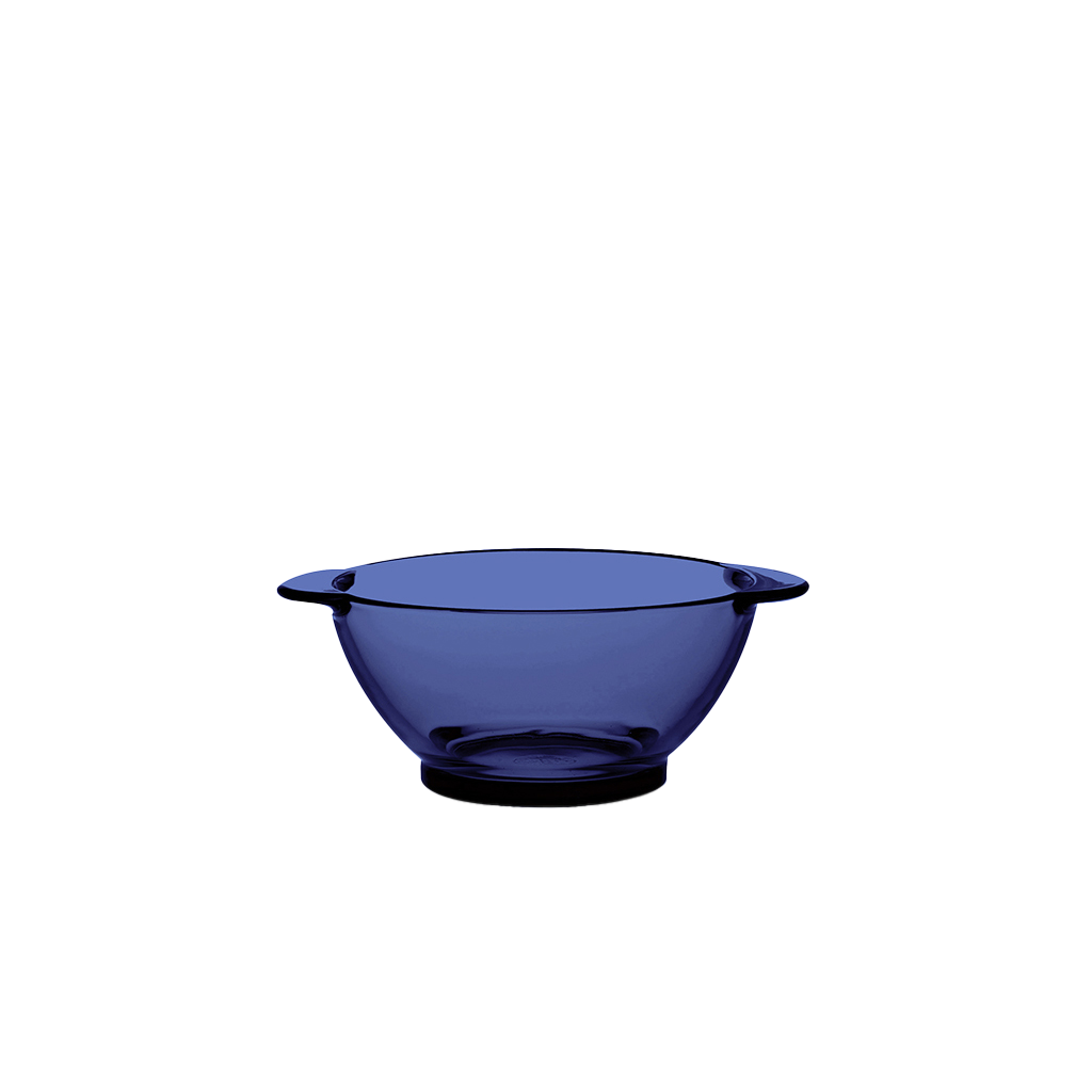 Duralex Lys. Sapphire Blue Glass Bowl with Handles. Le bol à oreilles. en verre bleu saphir.