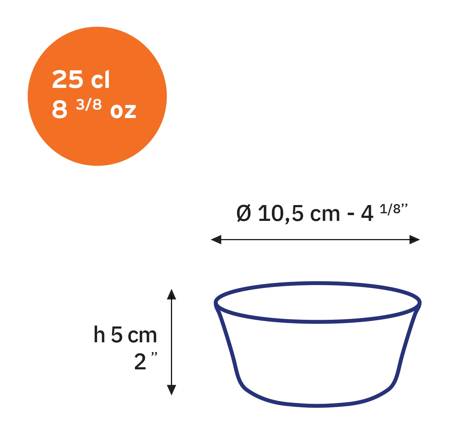 Lys Saladier de table Vermeil 10,5 cm - 25 cl (Lot de 6)