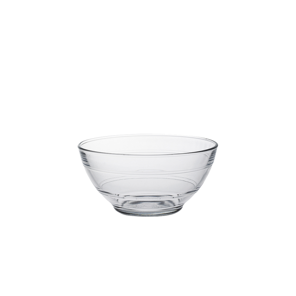Le Gigogne. Clear Glass Bowl. Le bol en verre transparent.