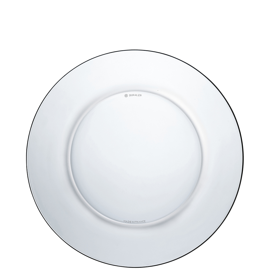 Duralex Lys. Clear Glass Plate. L'assiette en verre transparent.