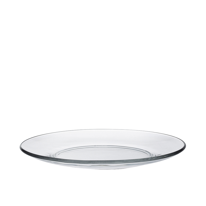 Duralex Lys. A stylish and minimalist clear glass plate. Une assiette en verre transparent, élégante et minimaliste.