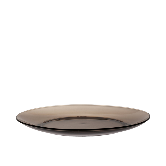 Duralex Lys. A sepia glass plate. L'assiette en verre sepia.