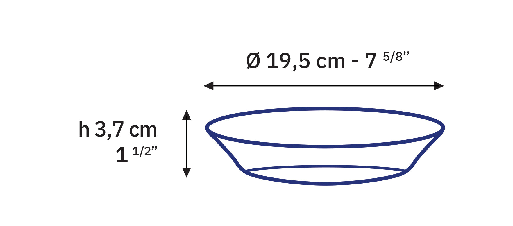 Assiette creuse Lys Vermeil 19,5 cm (Lot de 6)