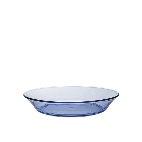 Duralex Lys. Stylish and minimalist marine blue glass soup bowl. Un bol à soupe en verre bleu marine chic et minimaliste.