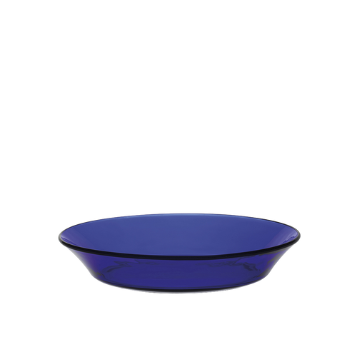 Duralex Lys. Stylish and minimalist sapphire blue glass soup bowl. Le bol à soupe en verre bleu saphir, élégant et minimaliste.