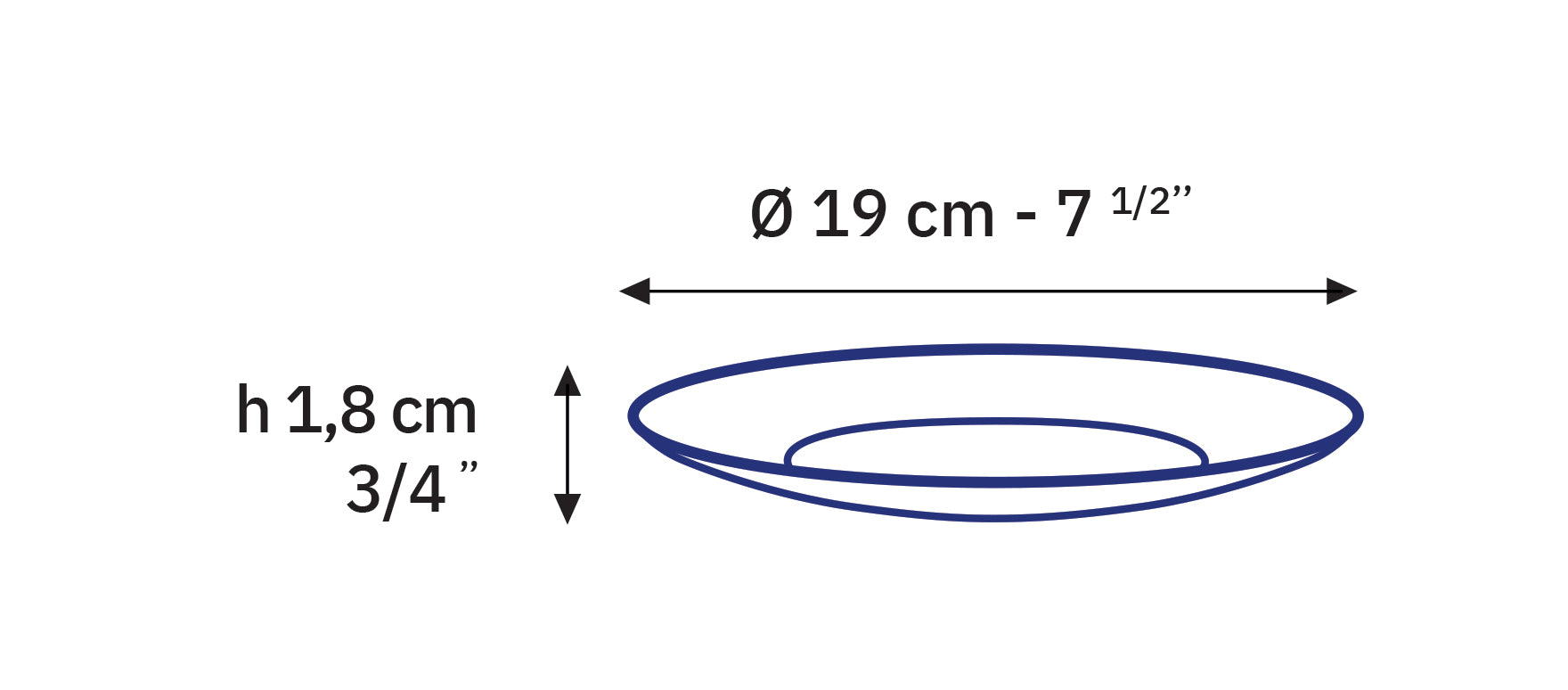 Lys Amber Dessert plate 19cm (Set of 6)