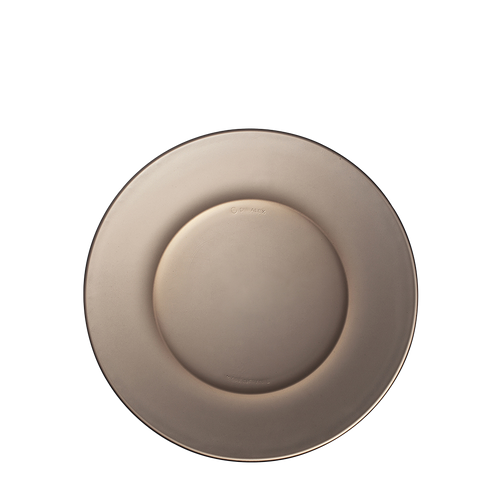 Duralex Lys. A sepia glass plate -19cm. Une assiette en verre sepia de 19 cm.