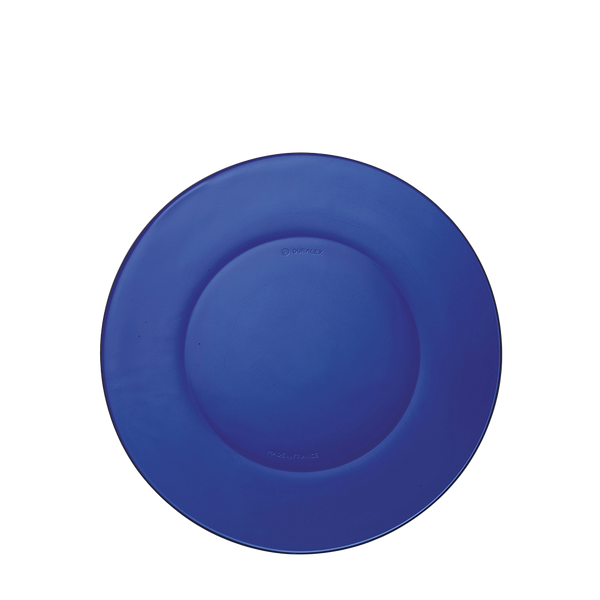 Duralex Lys. Sapphire Blue Glass Plate. L'assiette en verre bleu saphir.