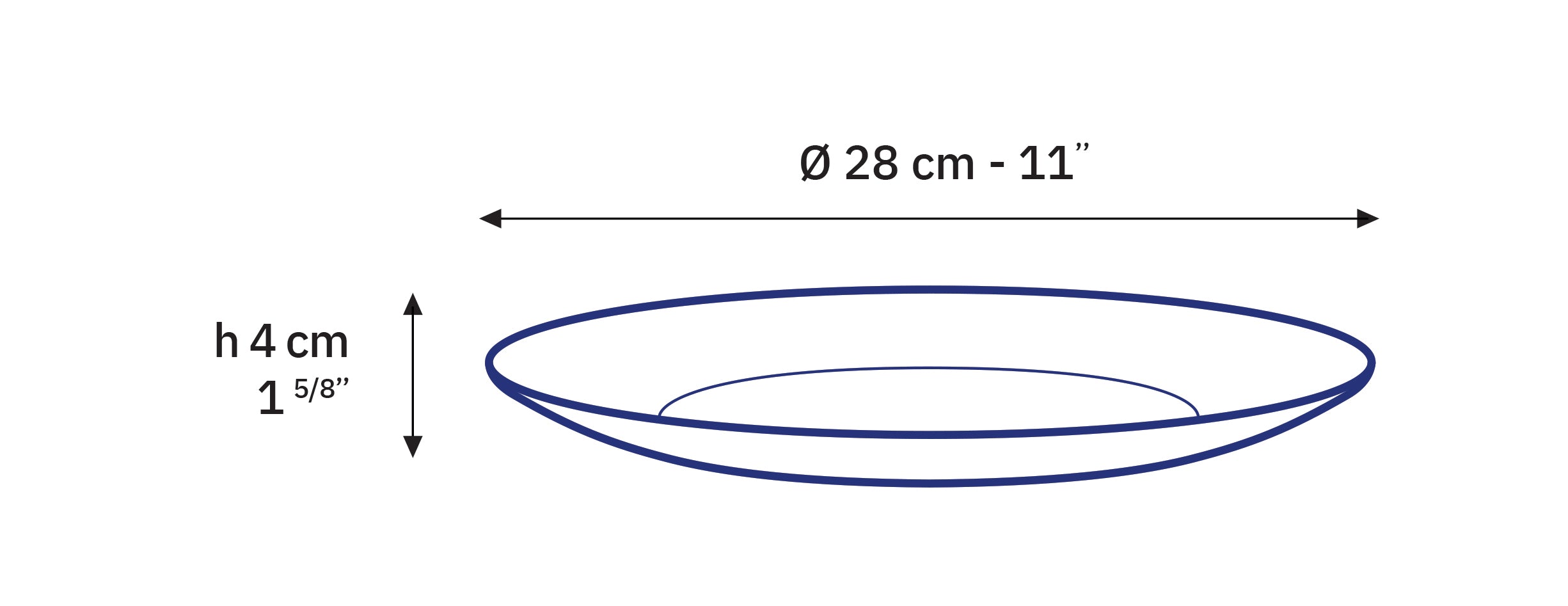 Lys - Assiettes plates 28, ou 23,5 cm (lot de 6)