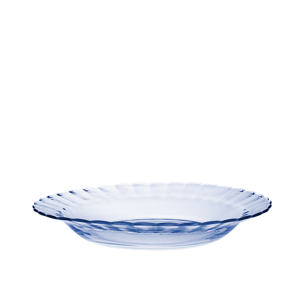 Duralex Le Picardie. Blue marine glass soup bowl. Le bol à soupe en verre bleu marine.