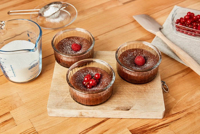 Duralex Ovenchef. Clear Glass Ramekin. Le ramequin en verre transparent.