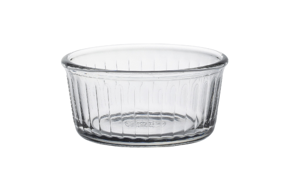 Duralex Ovenchef. Clear Glass Ramekin. Le ramequin en verre transparent.