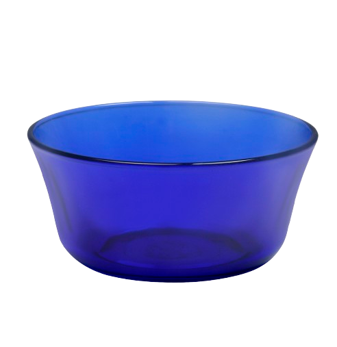 Duralex Lys. Sapphire Blue Glass Salad Bowl. Le saladier en verre bleu saphir.