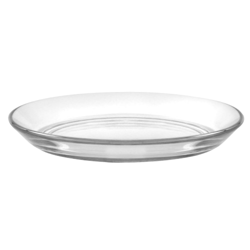 Duralex Lys. Stylish minimalist clear glass club plate. L'assiette en verre transparent, élégante et minimaliste, idéale pour les accompagnements.
