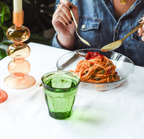 Duralex Lys. Clear Glass Soup Bowl. Le bol en verre transparent.