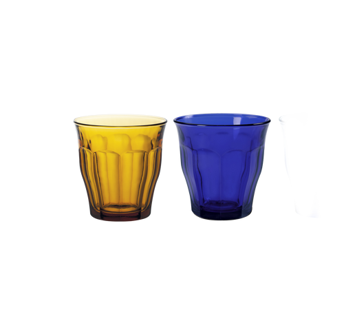 Verres à vin Duralex Picardie Saphir et Ambre (3 unités) – Lot de 6 (250 ml)