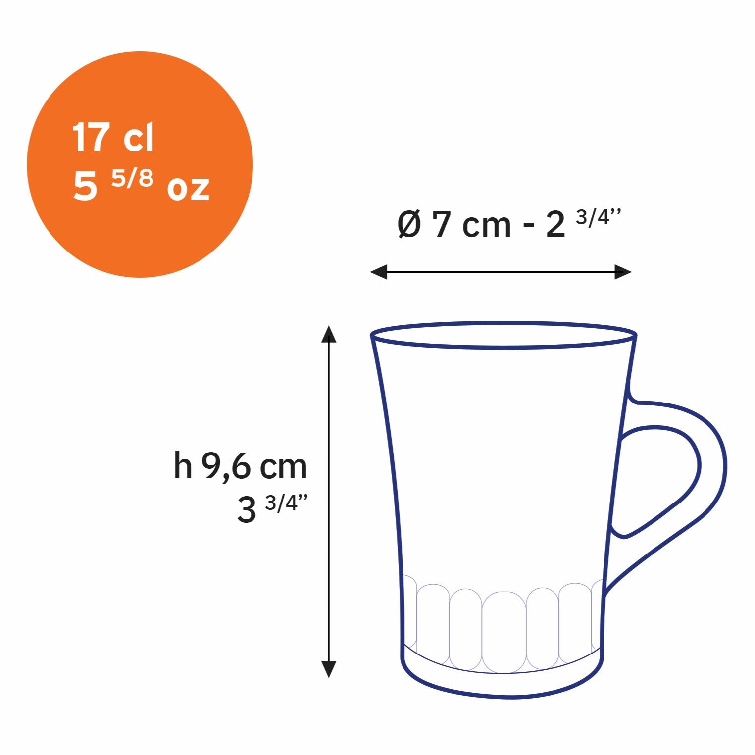 Amalfi Tasse à café 200 ml (lot de 6)