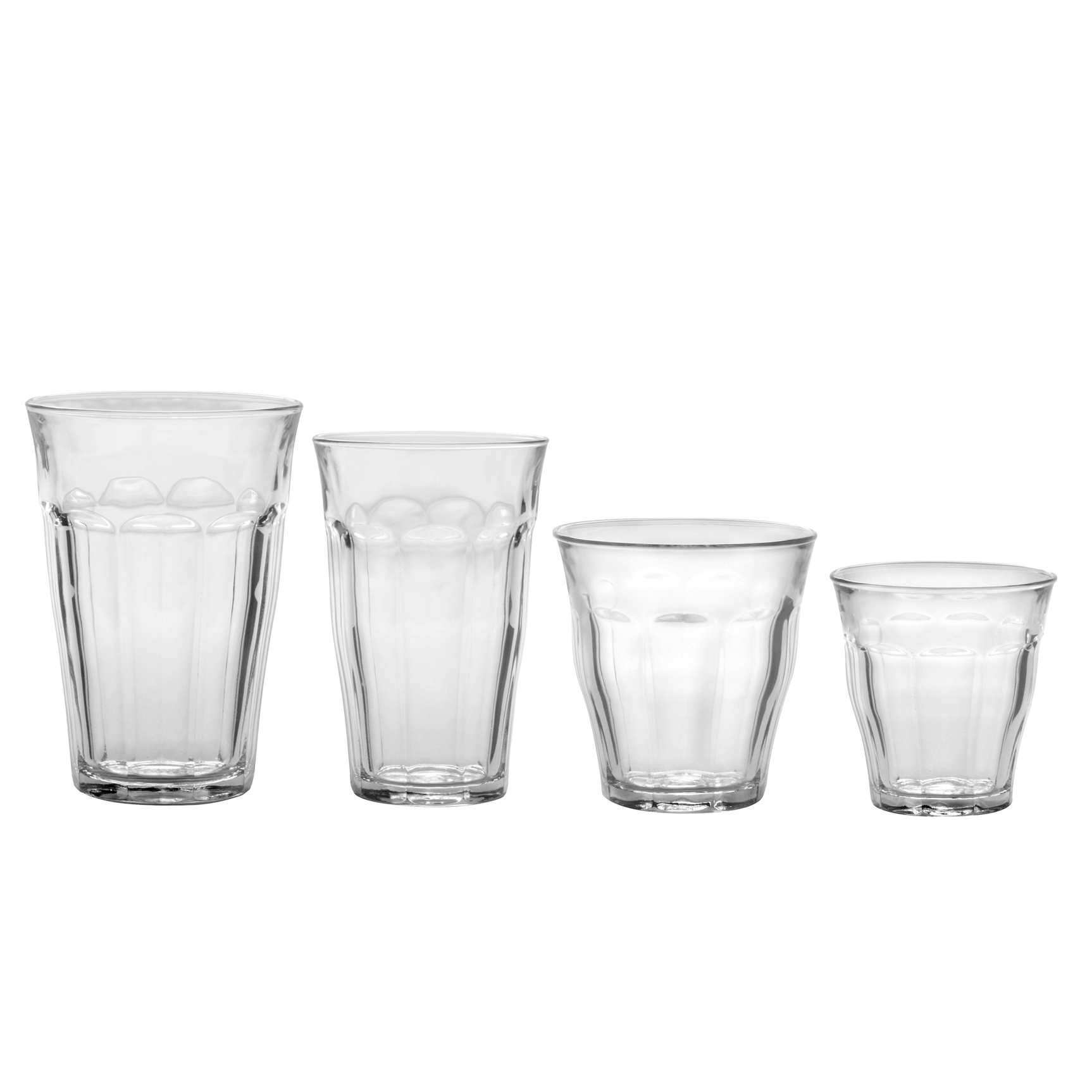 Le Picardie Clear 24 Piece Set - Duralex Canada | Tough Tempered Glassware