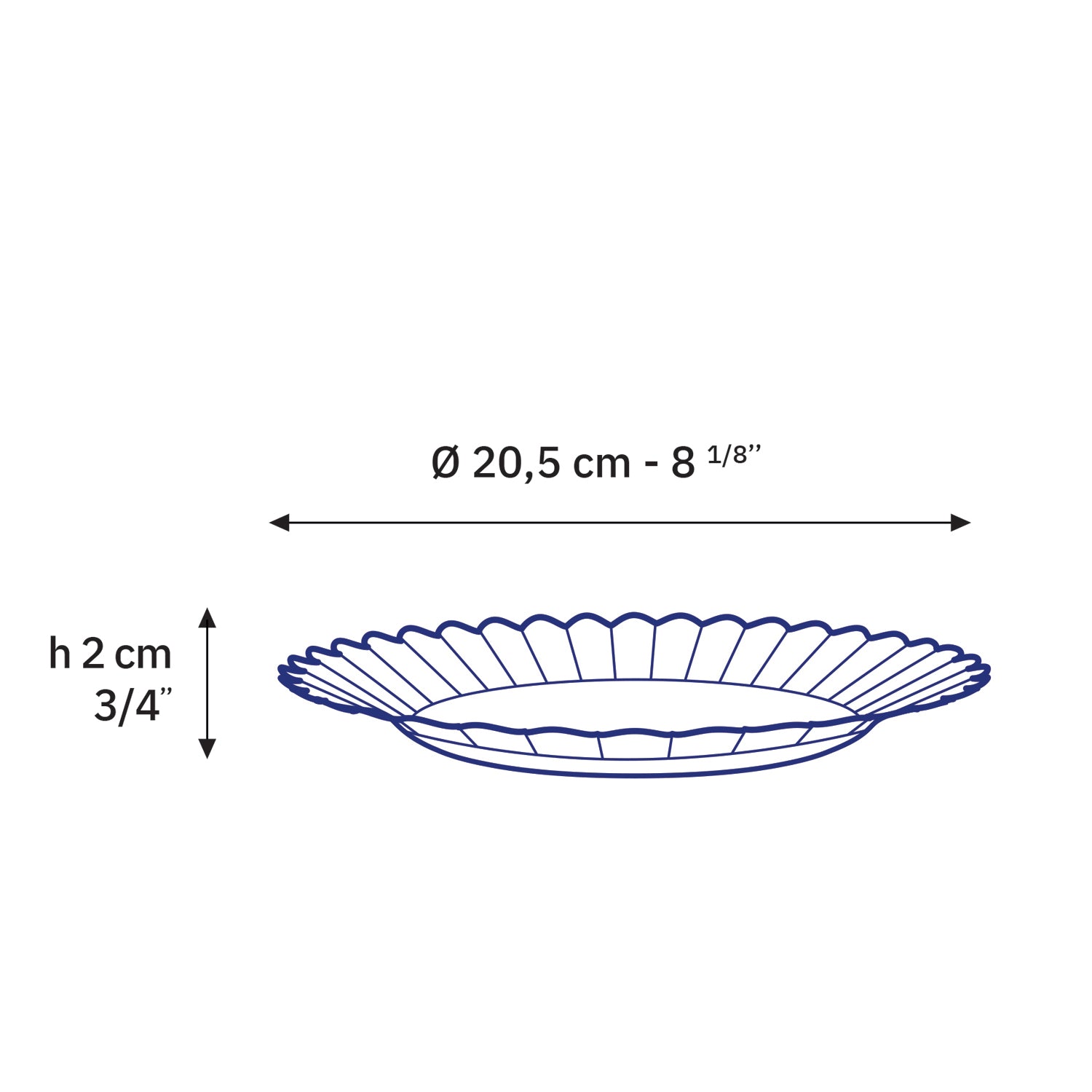 Picardie Clear Glass Plate Set (18-Piece) – 20cm, 23cm & Deep 23cm