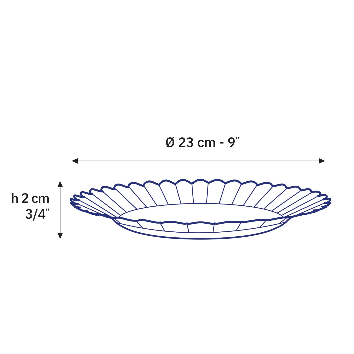 Picardie Clear Glass Plate Set (18-Piece) – 20cm, 23cm & Deep 23cm