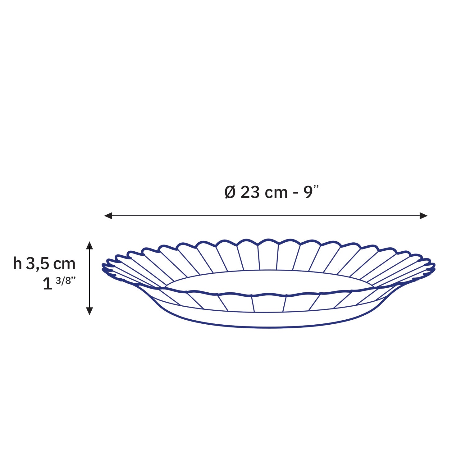 Picardie Amber Glass Dinner Set (18-Piece) – 26cm, 23cm & Deep Plate