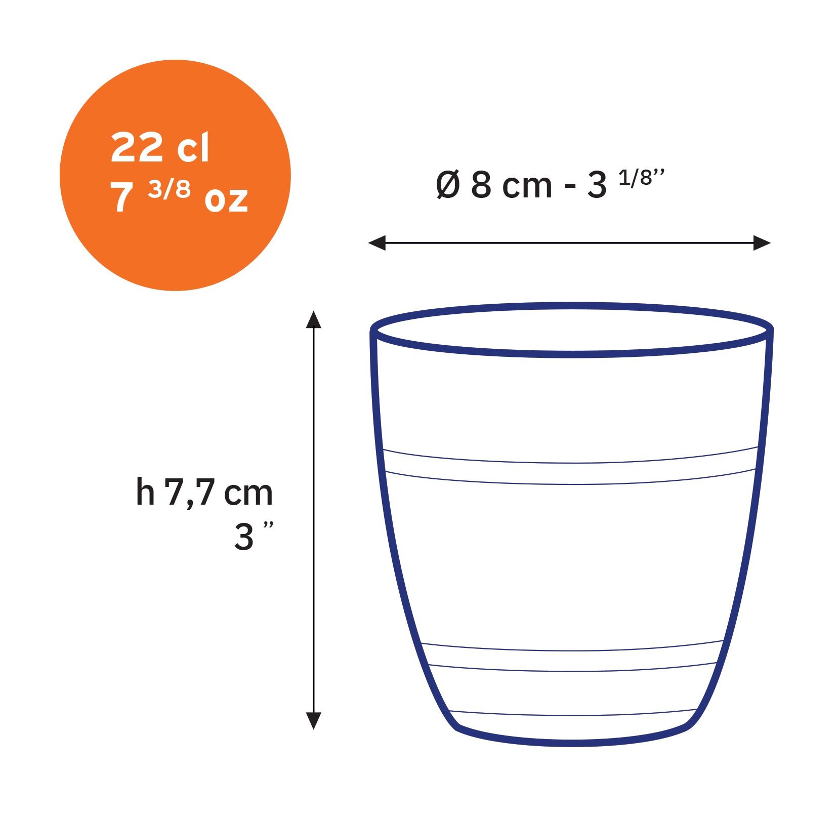 Le Gigogne® Clear Water & Juice glass (Set of 6)