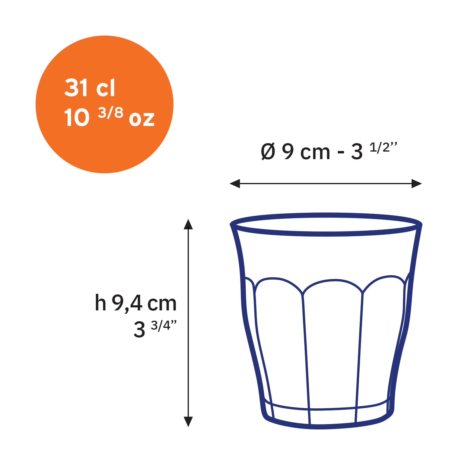 Le Picardie® - Verre à eau et à jus (Lot de 6)