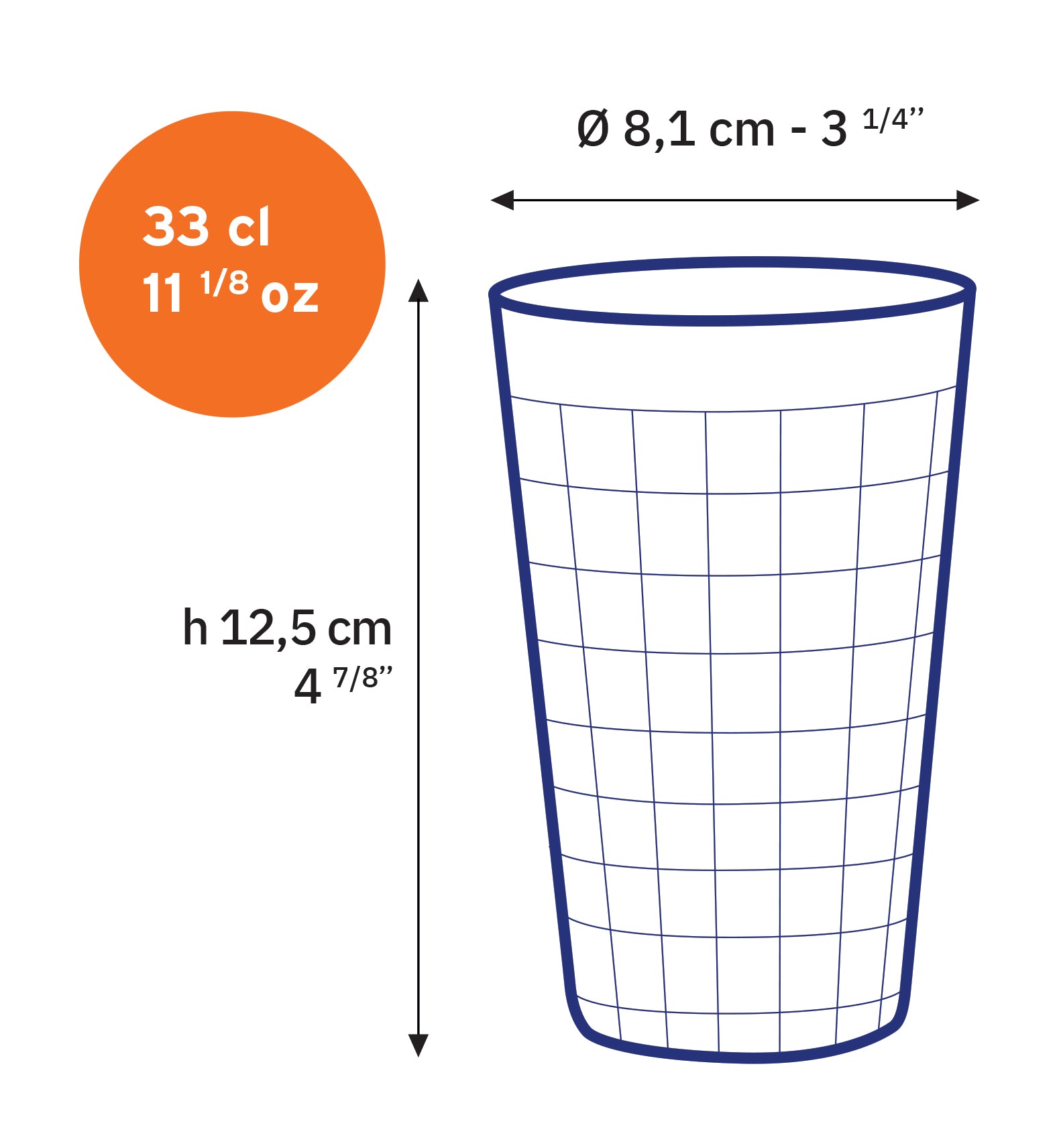 Prisme tasse café glacé  (Lot de 6)