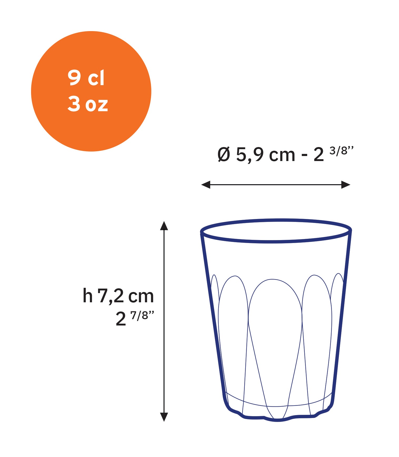 Provence shot glass 90 ml (Set of 6)