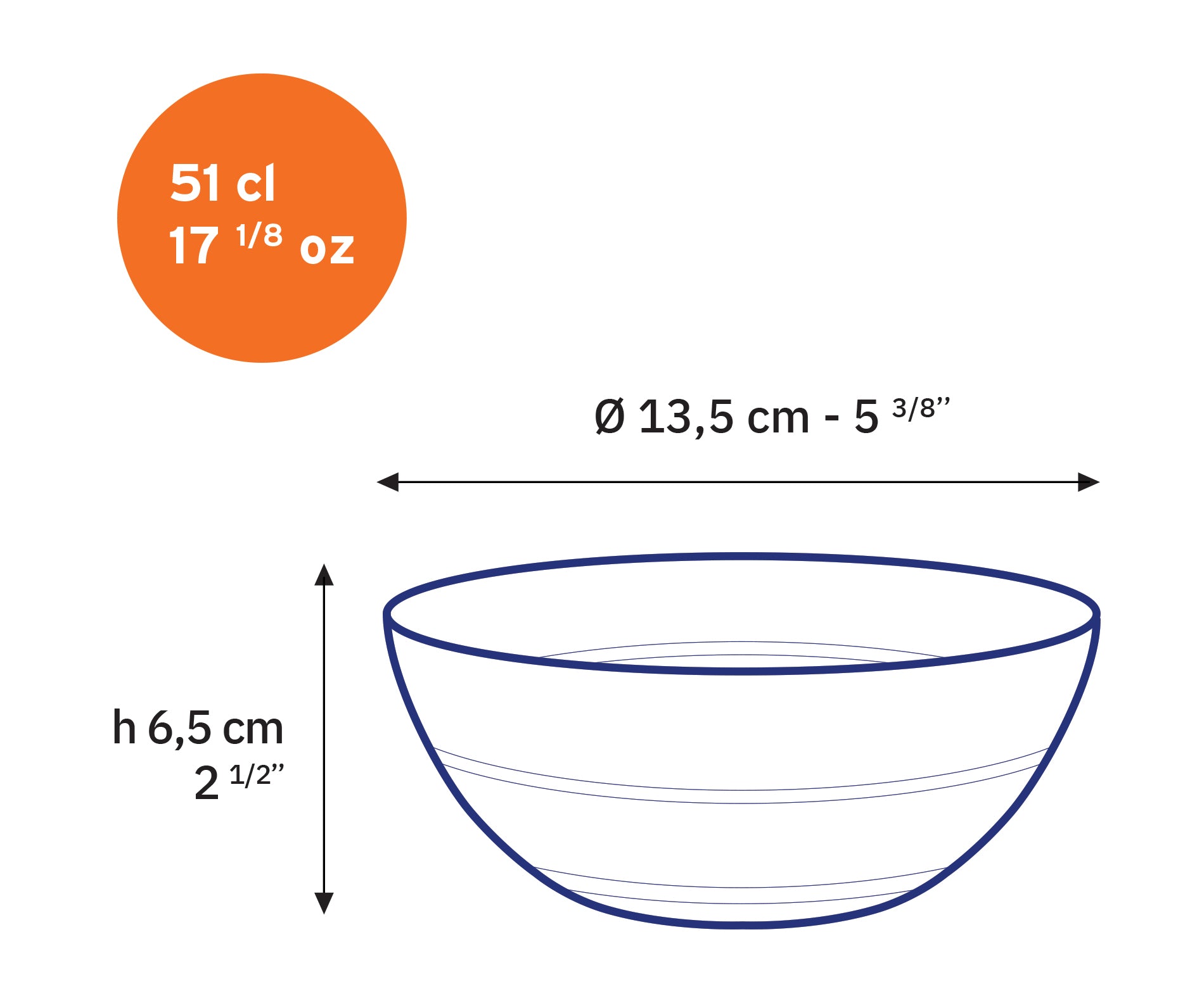Le Gigogne® Clear Breakfast bowl 0.51L (Set of 6)