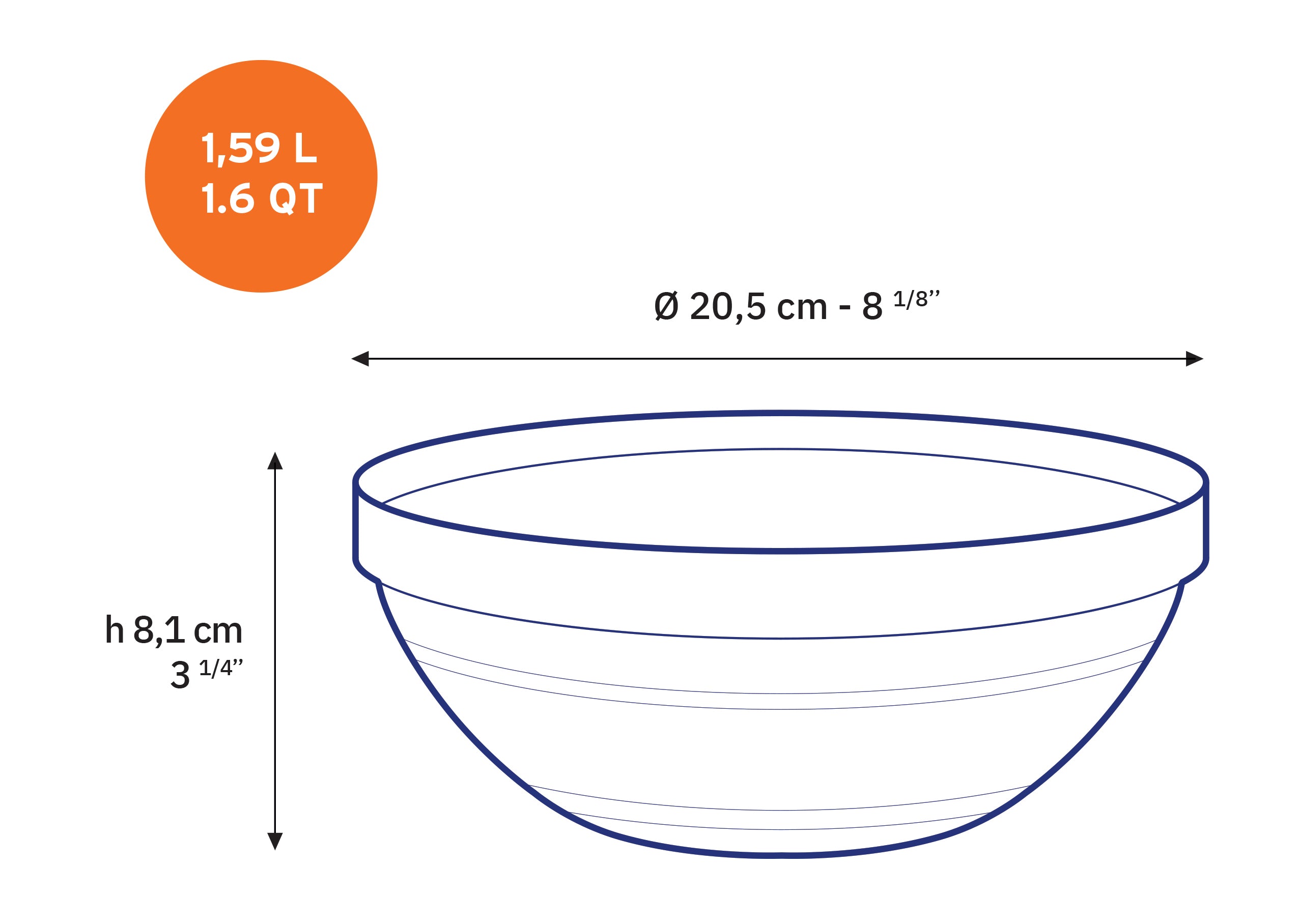 Le Gigogne® Clear stackable salad/mixing bowls set (9 Pc)