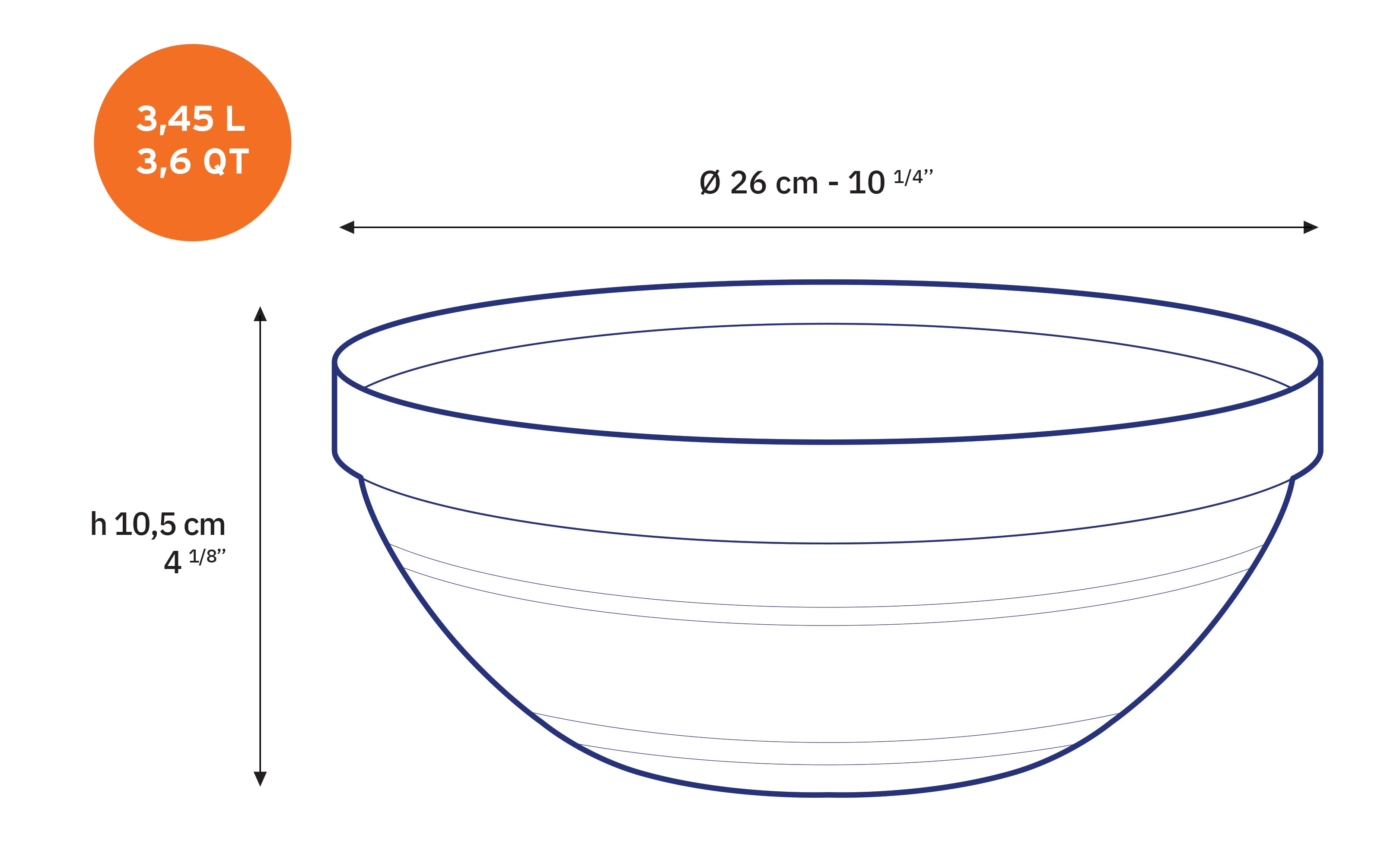 Le Gigogne® Clear stackable salad/mixing bowl (6 Pc)