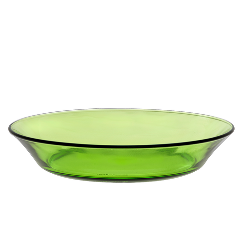 Lys - Green Glass soup plate 19.5 cm (Set of 6)