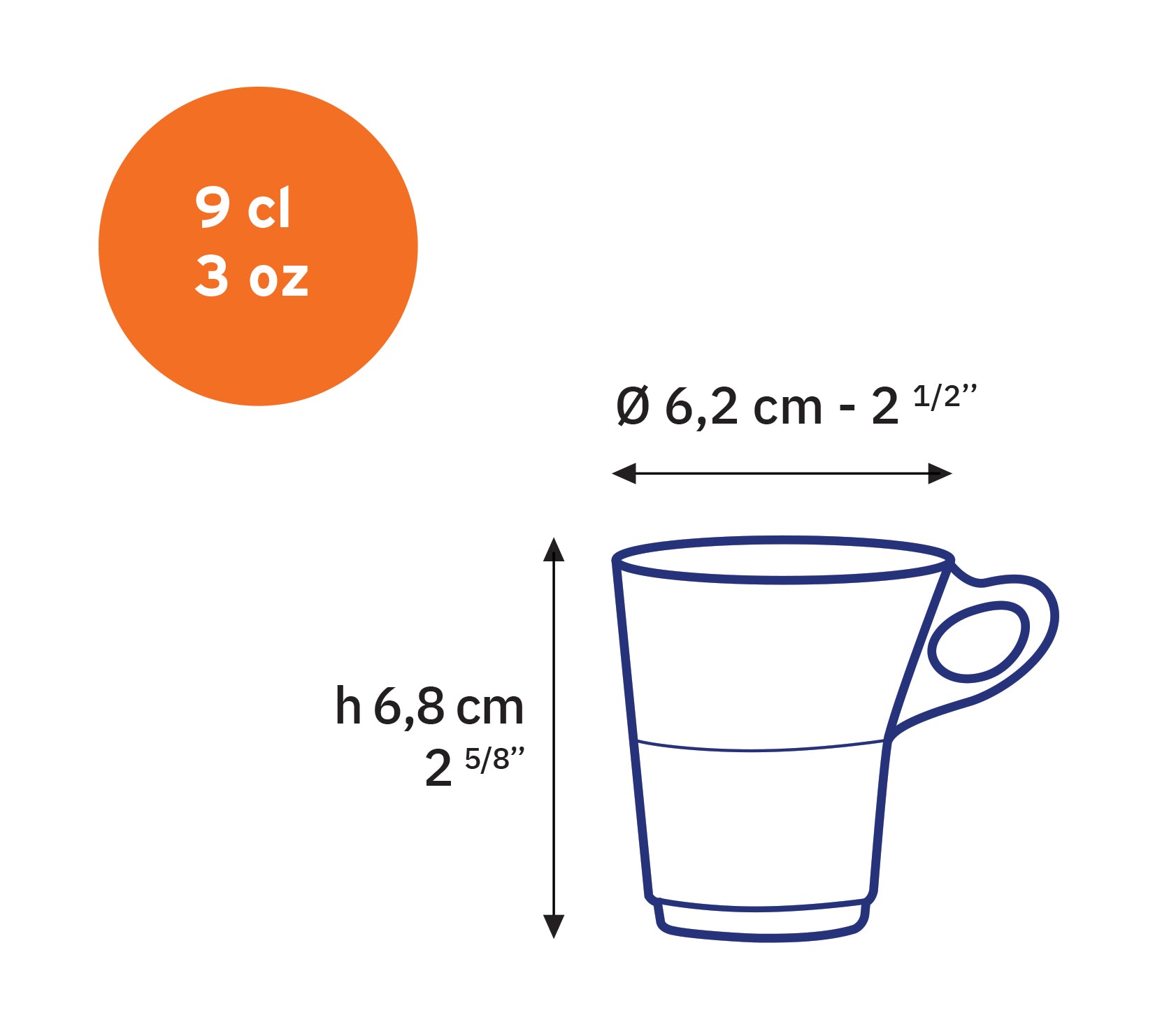 Caprice Espresso cup 90 ml  (Set of 6)