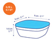 Duralex Freshbox Square Storage Container with translucent lid Freshbox Square Storage Container with translucent lid