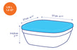 Duralex Freshbox Square Storage Container with translucent lid Freshbox Square Storage Container with translucent lid