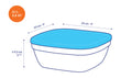 Duralex Freshbox Square Storage Container with translucent lid Freshbox Square Storage Container with translucent lid