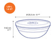 Duralex Freshbox Round storage container with blue lid, Set of 10 Freshbox Round storage container with blue lid, Set of 10