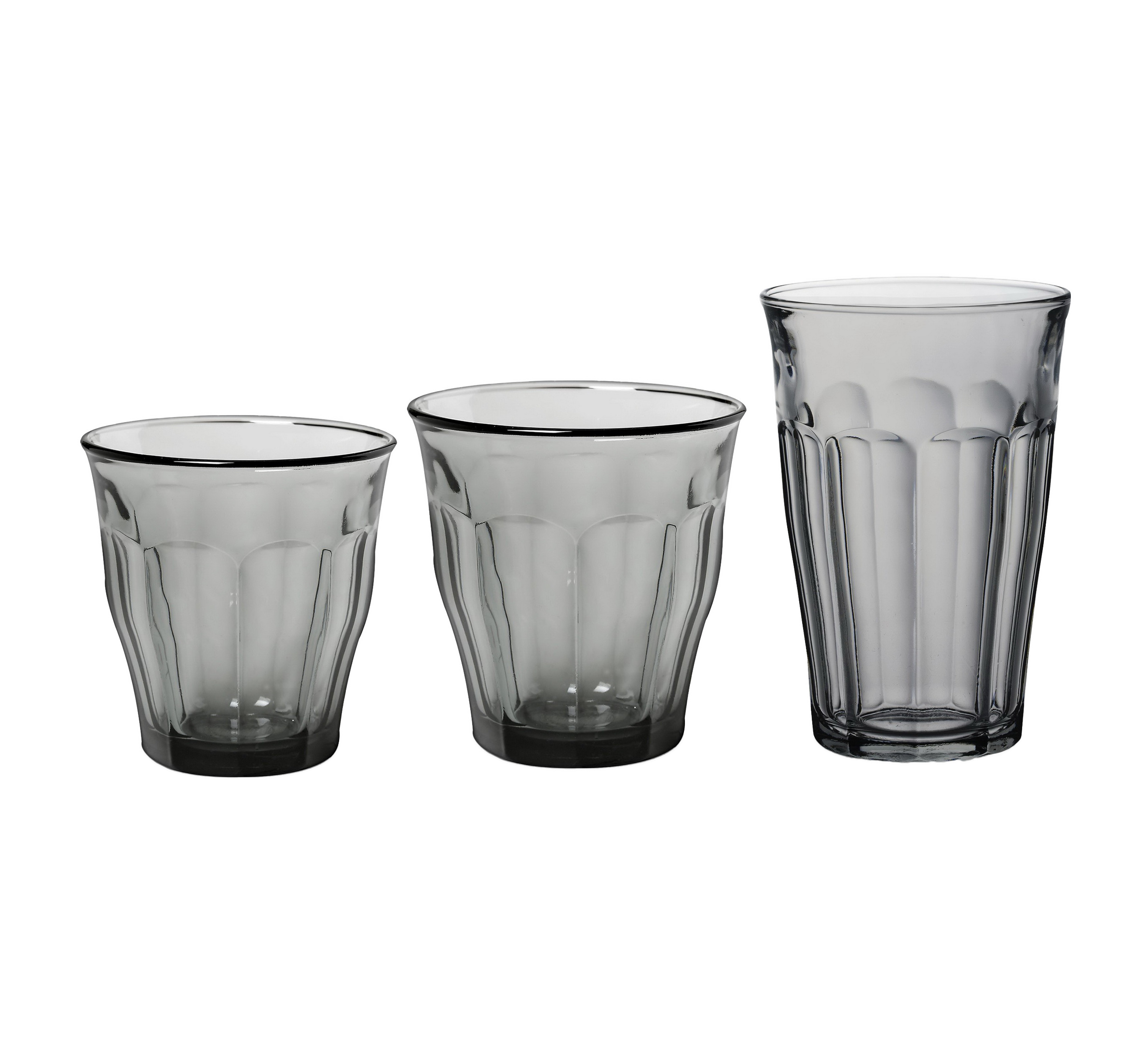 Picardie Grey Tumbler Set – 18 Piece (6x250ml, 6x310ml, 6x360ml)
