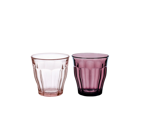 Picardie Mixed Color Tumbler Set – 250ml (4 Rose / 4 Plum)