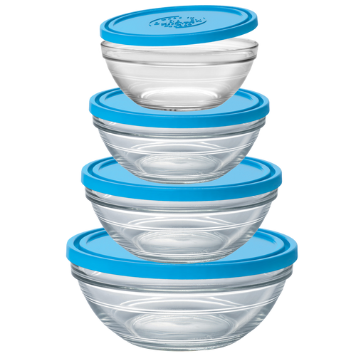Freshbox Round storage bowls with lids Set (8 Pc)