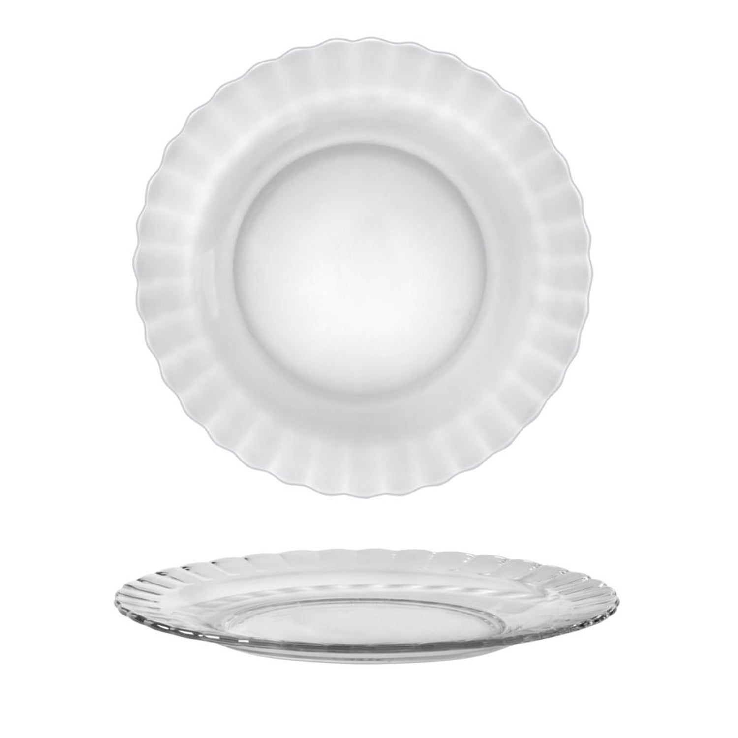 Picardie Clear Glass Plate Set (18-Piece) – 20cm, 23cm & Deep 23cm