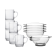 Duralex Canada | Tough Tempered Glassware Versailles Mug & Lys Bowl with Handles Set – 12 Piece Breakfast Set Versailles Mug & Lys Bowl with Handles Set – 12 Piece Breakfast Set