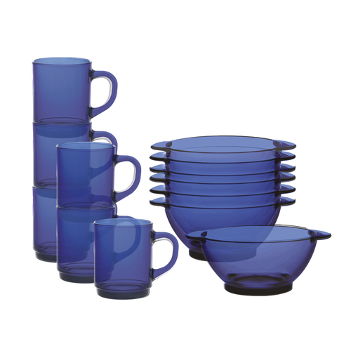Versailles Mug & Lys Bowl with Handles Set – 12 Piece Breakfast Set