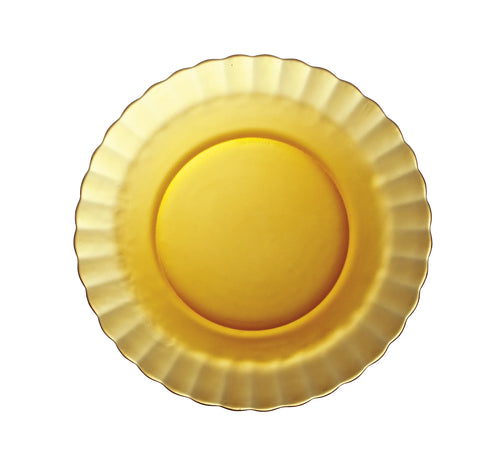 Amber Yellow Glass Plate